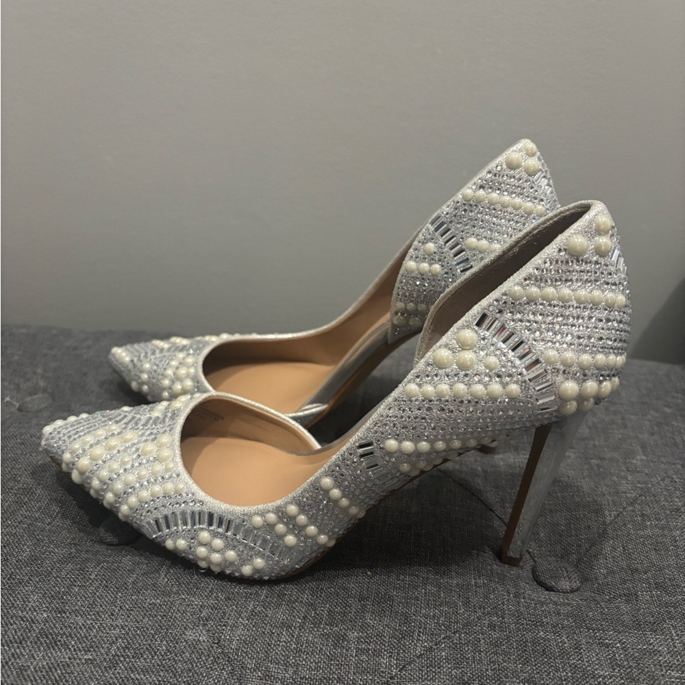 International Concepts Kenjay Womens Rhinestone Pointed Toe D'Orsay Heels - Picture 4 of 5